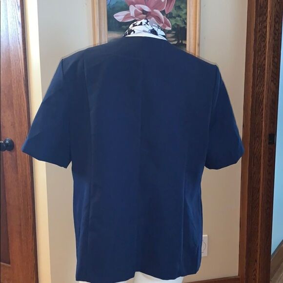 Vintage oversized blazer Berg-Ray FROCKS navy sailor. Size 18 1/2 - Picture 6 of 11